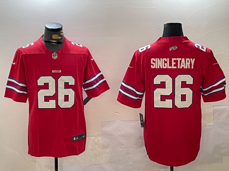 Men Buffalo Bills #26 Singletary Red Second generation 2024 Nike Limited NFL Jersey style 1->buffalo bills->NFL Jersey